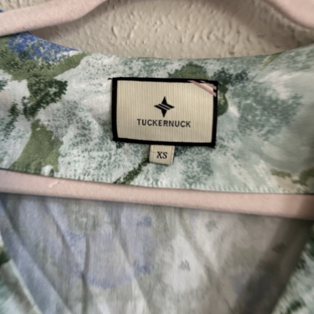 Tuckernuck Floral Prairie Puff Sleeve dress Ruffle Cottagecore Midi Chic Easter - Picture 9 of 12